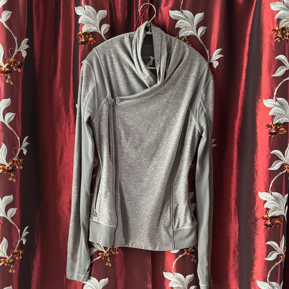 Gray Athletic Zip-Up Jacket